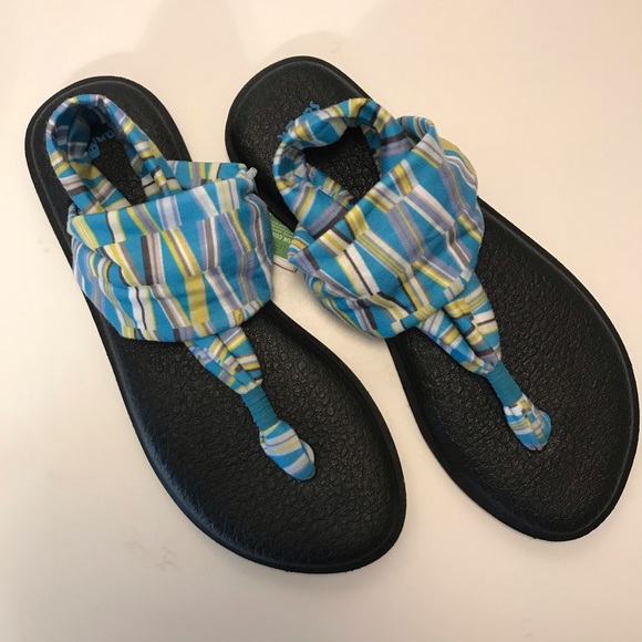 Sanuk Yoga Sling Sandals Multicolor Comfort NWT Size 8 - Picture 3 of 11